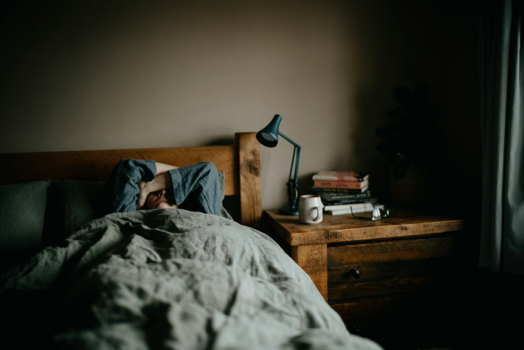 Persona con problemas de disomnia