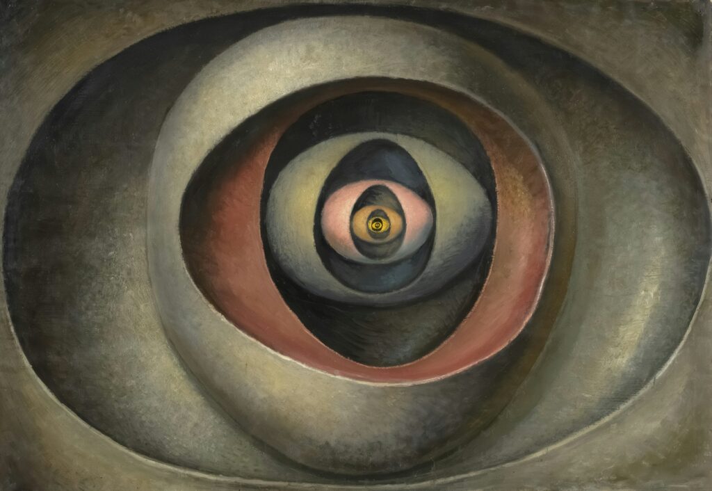 Cuadro abstracto de ojos